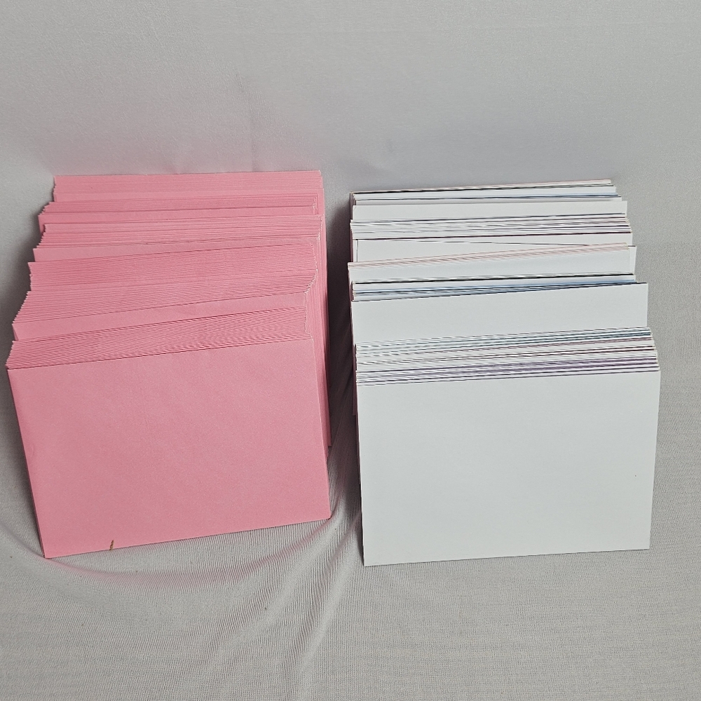 285 Envelopes☆ 140~6.25" By 4.125" & 145~pink 5.25 by 4.25" * For 4 By 6 Cards